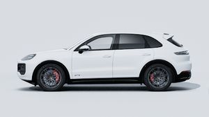 Exterior view of Cayenne GTS showing the left side of the car