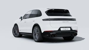 Exterior view of Cayenne GTS showing the back and left side of the car