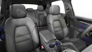 Interior view showing the front seats of Cayenne Black Edition