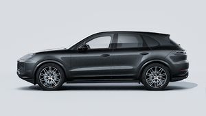 Exterior view of Cayenne Black Edition showing the left side of the car