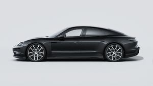 Exterior view of Taycan 4 Black Edition showing the left side of the car