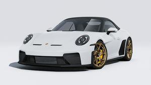 Avtomobilin ön və sol tərəflərini göstərən 911 GT3 S/C modelinin xarici görünüşü