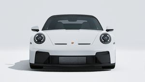 Avtomobilin ön hissəsini göstərən 911 GT3 S/C modelinin xarici görünüşü