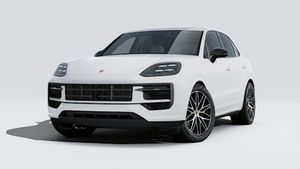 Avtomobilin ön və sol tərəflərini göstərən Cayenne Black Edition modelinin xarici görünüşü