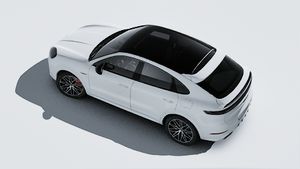 Yuxarıdan görünən Cayenne S E-Hybrid Coupé Black Edition modelinin xarici görünüşü