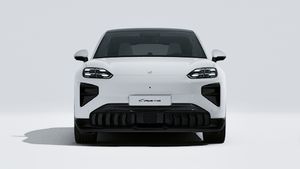 Avtomobilin ön hissəsini göstərən Cayenne Turbo Coupé Electric modelinin xarici görünüşü