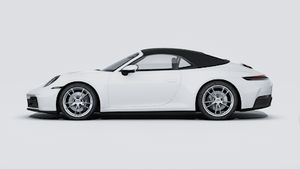 Buitenaanzicht van de 911 Carrera Cabriolet aan de linkerkant van de auto