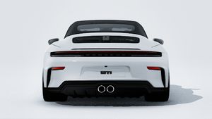 Vue extérieure de 911 GT3 S/C montrant l'arrière de la voiture