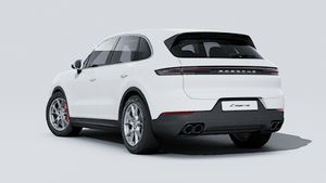 Buitenaanzicht van de Cayenne S aan de achterkant en linkerkant van de auto