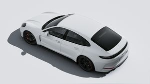 Buitenaanzicht van de  Panamera GTS van bovenaf gezien