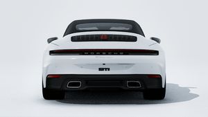 Външен изглед на 911 Carrera Cabriolet , показващ задната част на автомобила