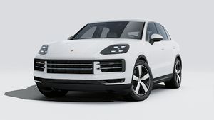 Външен изглед на Cayenne E-Hybrid , показващ предната и лявата страна на автомобила