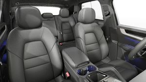 Interior view showing the front seats of Cayenne S