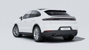 Exterior view of Cayenne Coupé showing the back and left side of the car