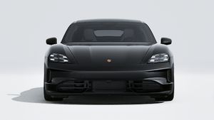 Exterior view of Taycan 4S Black Edition showing the front of the car