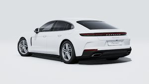 Exterior view of Panamera 4 E-Hybrid showing the back and left side of the car