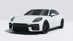 Exterior view of Panamera GTS showing the front and left side of the car