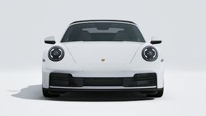 Exterior view of 911 Carrera Cabriolet showing the front of the car