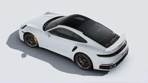 Vista exterior do sítio 911 Turbo S visto de cima