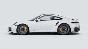 Vista exterior do sítio 911 Turbo S mostrando o lado esquerdo do automóvel