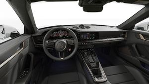 Vista interior mostrando o volante e o painel de instrumentos de 911 Turbo S Cabriolet