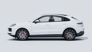 Vista exterior do sítio Cayenne S Coupé (2026) mostrando o lado esquerdo do automóvel