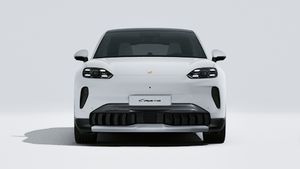 Vista exterior do Cayenne S Coupé Electric mostrando a frente do automóvel
