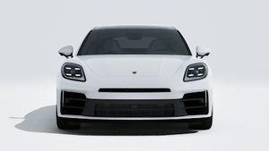 Vista exterior do Panamera 4 E-Hybrid (2027) mostrando a frente do automóvel
