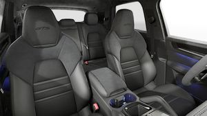 Interior view showing the front seats of Cayenne GTS
