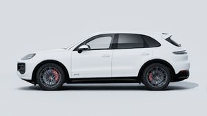 Exterior view of Cayenne GTS showing the left side of the car