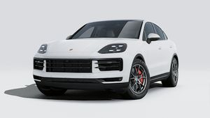 Exterior view of Cayenne S E-Hybrid Coupé showing the front and left side of the car