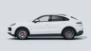 Exterior view of Cayenne S E-Hybrid Coupé showing the left side of the car