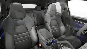 Interior view showing the front seats of Cayenne GTS Coupé