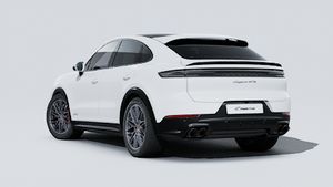Exterior view of Cayenne GTS Coupé showing the back and left side of the car
