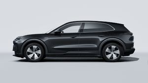 Exterior view of Cayenne Electric showing the left side of the car