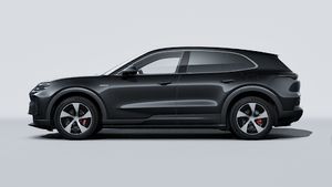 Exterior view of Cayenne S Electric showing the left side of the car