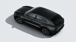 Exterior view of Cayenne Turbo Electric seen from above