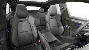 Interior view showing the front seats of Cayenne Coupé Electric