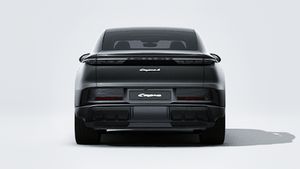 Exterior view of Cayenne S Coupé Electric showing the rear of the car