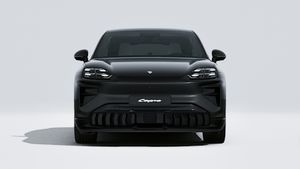 Exterior view of Cayenne Turbo Coupé Electric showing the front of the car