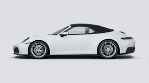 Vista esterna di 911 Carrera Cabriolet che mostra il lato sinistro della vettura