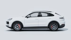 Vista esterna di Cayenne S E-Hybrid Coupé che mostra il lato sinistro della vettura