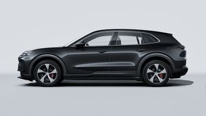 Vista esterna di Cayenne S Electric che mostra il lato sinistro della vettura