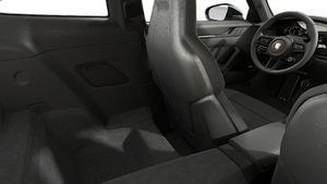 Vista interior de los asientos traseros del 911 GT3 with Touring package