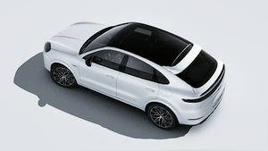Vista exterior de Cayenne E-Hybrid Coupé Black Edition vista desde arriba