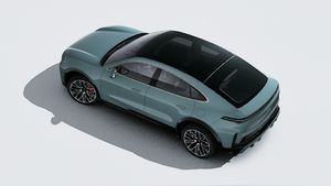Vista exterior de Cayenne Turbo Coupé Electric vista desde arriba