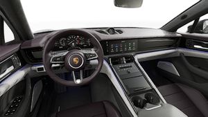 方向盘和仪表盘的内部视图 Panamera 隽永版