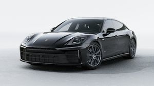 Panamera 4 行政加长尽享版 外观图，显示汽车的前部和左侧