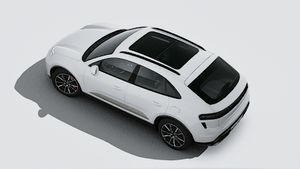Vista exterior de Macan Turbo Electric vista desde arriba