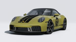 Exterior view of 911 Spirit 70 showing the front and left side of the car